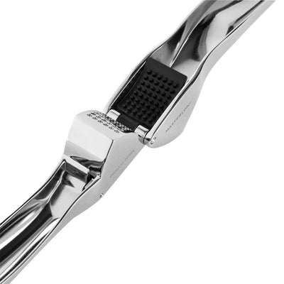 MasterLon Chrome Plated Garlic Press with Easy Flip Lever, 8", 20cm