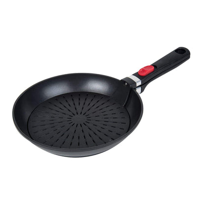 MasterPan Fat-Free Fry Pan w/ Removable Drip Plate, 11", 28cm, Black