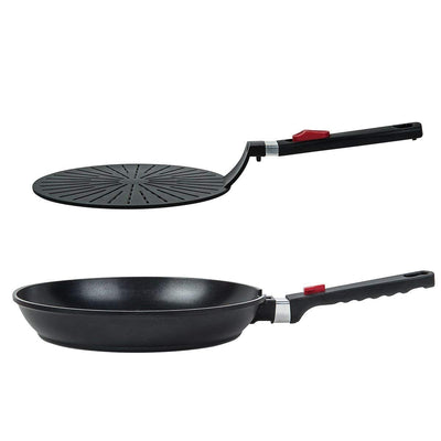 MasterPan Fat-Free Fry Pan w/ Removable Drip Plate, 11", 28cm, Black