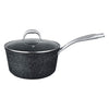 MasterPan Granite Stone Non-Stick Sauce Pan with Lid, 7", 18cm