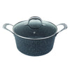 MasterPan 4.7L Granite Stone Non-Stick Casserole with Lid, 9.5", 23cm