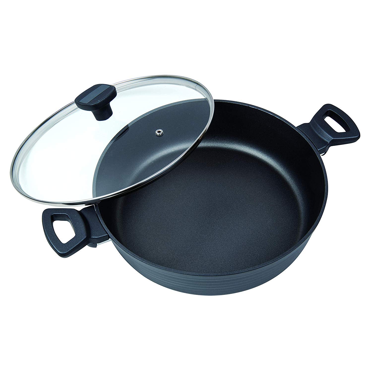 MasterPan Non-Stick Sauté Pan with Lid, 11", 28cm