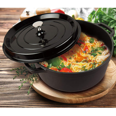 MasterPan 6.6L Non-Stick Cast Aluminum Dutch Oven, 11", 28cm, Black