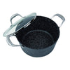 MasterPan 4.7L Granite Stone Non-Stick Casserole with Lid, 9.5", 23cm