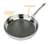 MasterPan Stainless Steel & Aluminum Fry Pan, 11", 28cm