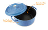 MasterPan 3.7L Non-Stick Cast Aluminum Dutch Oven, 9", 24cm, Blue