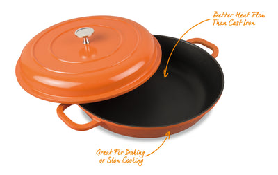 MasterPan 2.8L Non-Stick Dutch Casserole, 11", 28cm, Orange