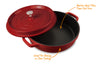 MasterPan 3.7L Non-Stick Cast Aluminum Dutch Casserole, 11", 28cm, Red