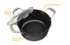 MasterPan 4.7L Granite Stone Non-Stick Casserole with Lid, 9.5", 23cm