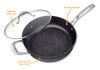 MasterPan Granite Stone Non-Stick Sauté Pan with Lid, 11"